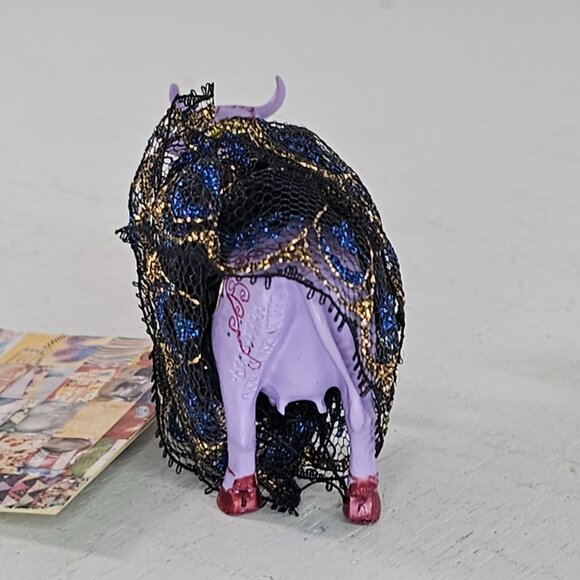 Cow Parade Mini Moo Prima Cowlerina Figurine Purple Ballerina With Tag #23127 - Picture 6 of 8